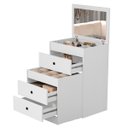 Ver imagem 1 de Bancada de Maquiagem Compacta Espelho e Nichos Organizadores - Branco