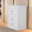 Ver imagem 2 de Bancada de Maquiagem Compacta Espelho e Nichos Organizadores - Branco