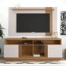 Rack Itapuã Leme Natura Real / Off White Para Tvs Até 70'' - 1