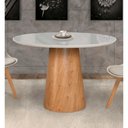 Ver imagem 2 de Mesa de Jantar Cone Tampo Laqueado com Vidro 120cm Facilita Decor