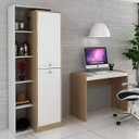 Ver imagem 1 de Conjunto Home Office com Escrivaninha e Armário 2 Portas Móveis