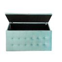 Ver imagem 2 de KIT CABECEIRA PAINEL E RECAMIER PUFF BAÚ BEIRA DE CAMA BOX PADRÃO - 1,38 CM - AZUL TIFFANY