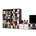 Ver imagem 2 de Estante Modular Lego Multifuncional Home Theater Ébano / Branco