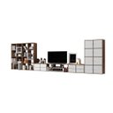 Ver imagem 1 de Estante Modular Lego Multifuncional Home Theater Ébano / Branco
