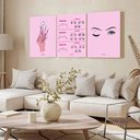 Ver imagem 3 de Kit 3 Quadro Decorativo Cílios Lash Design Sobrancelha Salão 28x20