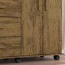 Cômoda Para Quarto 2 Portas 4 Gavetas Com Rodízios Encanto G03 Canela Wood - Mpozenato - 3