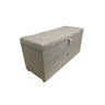 RECAMIER PUFF BAÚ SAPATEIRA E GAVETA 90 CM PARA CAMA DE SOLTEIRO - BEGE CLARO - 5