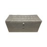 RECAMIER PUFF BAÚ SAPATEIRA E GAVETA 90 CM PARA CAMA DE SOLTEIRO - BEGE CLARO - 4