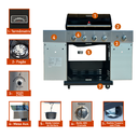 Ver imagem 4 de Churrasqueira a Gás Chaleur Devon Black de Carrinho (modelo Americano)