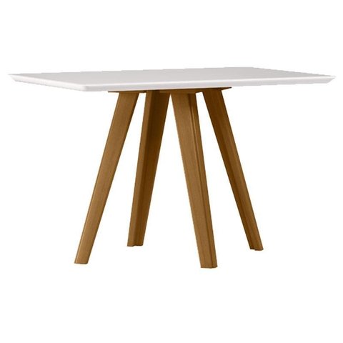 Mesa de Jantar 120x80 Cm Mariah com Vidro Ype Off White – New Ceval