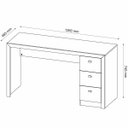 Ver imagem 2 de Mesa para Escritório Reversível 136 Cm 3 Gavetas Amêndoa
