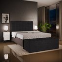 Ver mais imagens de Kit Cabeceira Cama Box Casal 140cm com Calçadeira Recamier Baú Dália W01 Linho Chumbo - Lyam