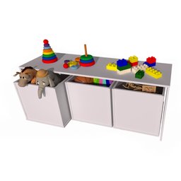 Rack de 1,20 Organizador de Brinquedos 100% Mdf - 3