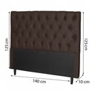 Ver imagem 3 de Cabeceira para Cama Casal Larissa Sued Marrom Idf Decor