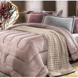 Edredom Casal Blend Sense Pop Up 100% Poliéster 210x230cm Rosa - 2