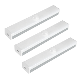 Kit 3 Luminárias Lâmpada Barra Led Sobrepor Branco de 30CM Sensor de Presença USB Para Armários Clos - 2 Kit 3 Luminárias Lâmpada Barra Led Sobrepor Branco de 30CM Sensor de Presença USB Para Armários Clos - 2