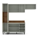 Ver imagem 6 de Armário de Cozinha Modulada Completa 4 Peças 236,8cm com Tampo 250042 Koya Politorno Móveis