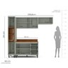 Armário de Cozinha Modulada Completa 4 Peças 236,8cm com Tampo 250042 Koya Politorno Móveis - 2