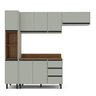 Armário de Cozinha Modulada Completa 4 Peças 236,8cm com Tampo 250042 Koya Politorno Móveis - 4