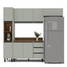 Armário de Cozinha Modulada Completa 4 Peças 236,8cm com Tampo 250042 Koya Politorno Móveis - 3