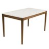 Conjunto de Jantar Steff com Mesa de Jantar 135cm x 80cm com Tampo em Laca e Vidro Off-White - 1