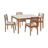 Conjunto de Jantar Steff com Mesa de Jantar 135cm x 80cm com Tampo em Laca e Vidro Off-White - 2