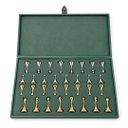 Ver imagem 5 de Jogo Xadrez Nobless Verde com Detalhes em Dourado a: 26cm L: 45cm C: 75cm