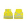 Colete 4 Bolsos Faixa Refletiva Com Zíper Verde Limão XG - 3