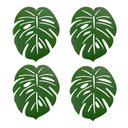 Ver imagem 1 de Kit 4 Jogo Americano Formato De Folha Costela De Adão Mesa Posta Lugar Americano Folhagem Elegante