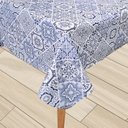 Ver imagem 3 de Toalha Mesa Plástica Térmica Azulejo Azul 8 10 lugares 2,80