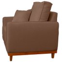 Ver imagem 6 de Poltrona Sofa Sena Base de Madeira Luxo Conforto para Hotel e Sala Linho Marrom