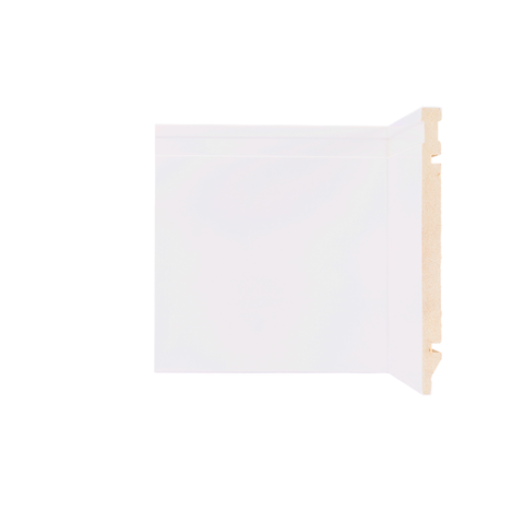 Rodape Poliestireno 20cm Branco Frisado 2,40 metros 5186