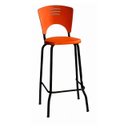 Ver imagem 2 de Kit 10 Banquetas Fixa Alta Piacere - Cor Laranja - 34112