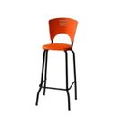 Ver imagem 3 de Kit 10 Banquetas Fixa Alta Piacere - Cor Laranja - 34112