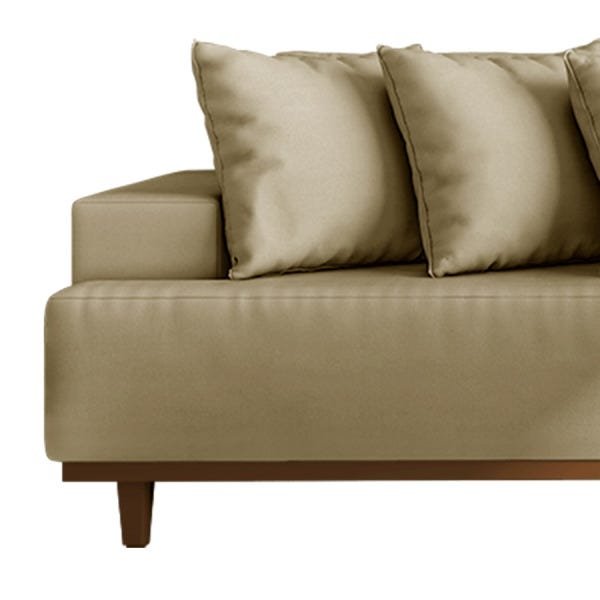 Sofá Teodoro 3 Lugares (L 2,52M) Suede Rústico Bege MadeiraMadeira