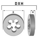 Ver imagem 3 de Cossinete Manual em Aço Rápido (hss) - N° 10 (3/16) X 24 - (unc) - Din 223 B - Ref. 13,0041 -