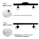 Ver imagem 5 de Kit 2 Trilho Eletrificado 2 Spot Led Mr16 Gu10 Direcionável Cor:preto