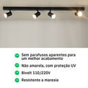 Ver mais imagens de Kit 2 Trilho Eletrificado 2 Spot Led Mr16 Gu10 Direcionável Cor:preto