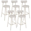 Ver imagem 1 de Kit 05 Banquetas Alta Bar Cozinha Sala de Jantar Aço Milão Arena L02 Bouclê Cru - Lyam Decor