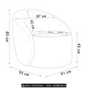 Ver imagem 4 de Poltrona Sala Giratória Redonda 91cm Steve Boucle Mostarda I01 - Mpozenato