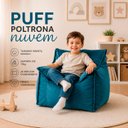 Ver imagem 3 de Puff Infantil Nuvem Criança com Enchimento de Espuma - Tecido Veludo Verde Petróleo