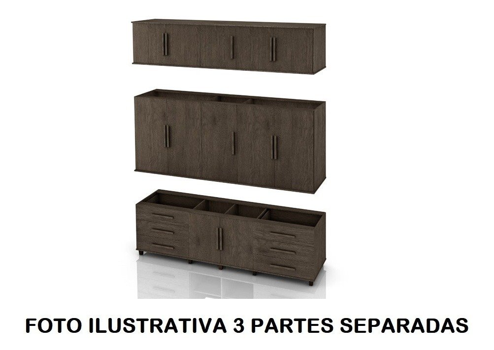 Roupeiro Triplex Guarda Roupas Gav Casal 12 Portas Cor Teca Trinobel - 5