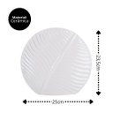 Ver imagem 3 de Vaso Cerâmica Solitário Folhas Dolomita Branco 25cm - Tuut