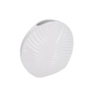 Ver imagem 1 de Vaso Cerâmica Solitário Folhas Dolomita Branco 25cm - Tuut