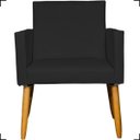 Ver imagem 3 de Kit 4 Poltronas Decorativa para Sala Recepção Consultório Nina Corino Cores Pé Palito 30 Cm Castanho