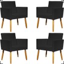 Ver imagem 1 de Kit 4 Poltronas Decorativa para Sala Recepção Consultório Nina Corino Cores Pé Palito 30 Cm Castanho