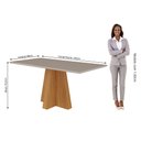 Ver imagem 6 de Conjunto Sala de Jantar Mesa Patricia 160x80 e 6 Cadeiras Maia Cimol Nature/Off White/Mascavo