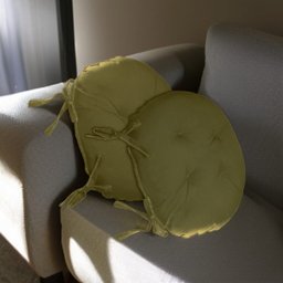 Kit 04 Almofadas Futon Redondo Assento para Cadeira 40x40 Bege Escuro - 3