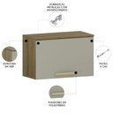 Ver imagem 4 de Armário de Cozinha 60cm com 1 Porta Nádia Mocca/avelã L01 - Mpozenato