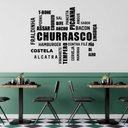 Ver imagem 4 de Adesivo de Parede Palavras Churrasco Cortes Carne Cantinho Gourmet Restaurante Kanto Store Adesivo D